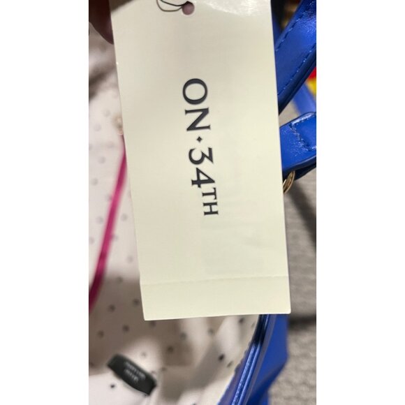 On 34th Leighton Tote Cobalt Glaze Shoulder Travel Bag Blue NWT - Picture 8 of 10